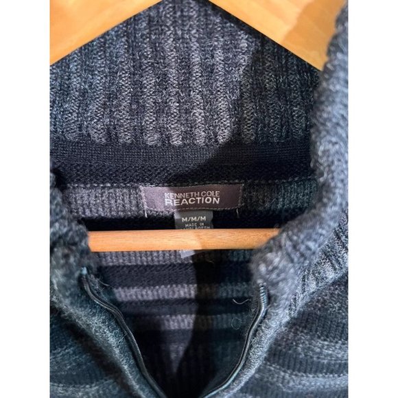 Men’s Gray Kenneth Cole Reaction Zip up Sweater Sweatshirt Size M - Picture 7 of 8